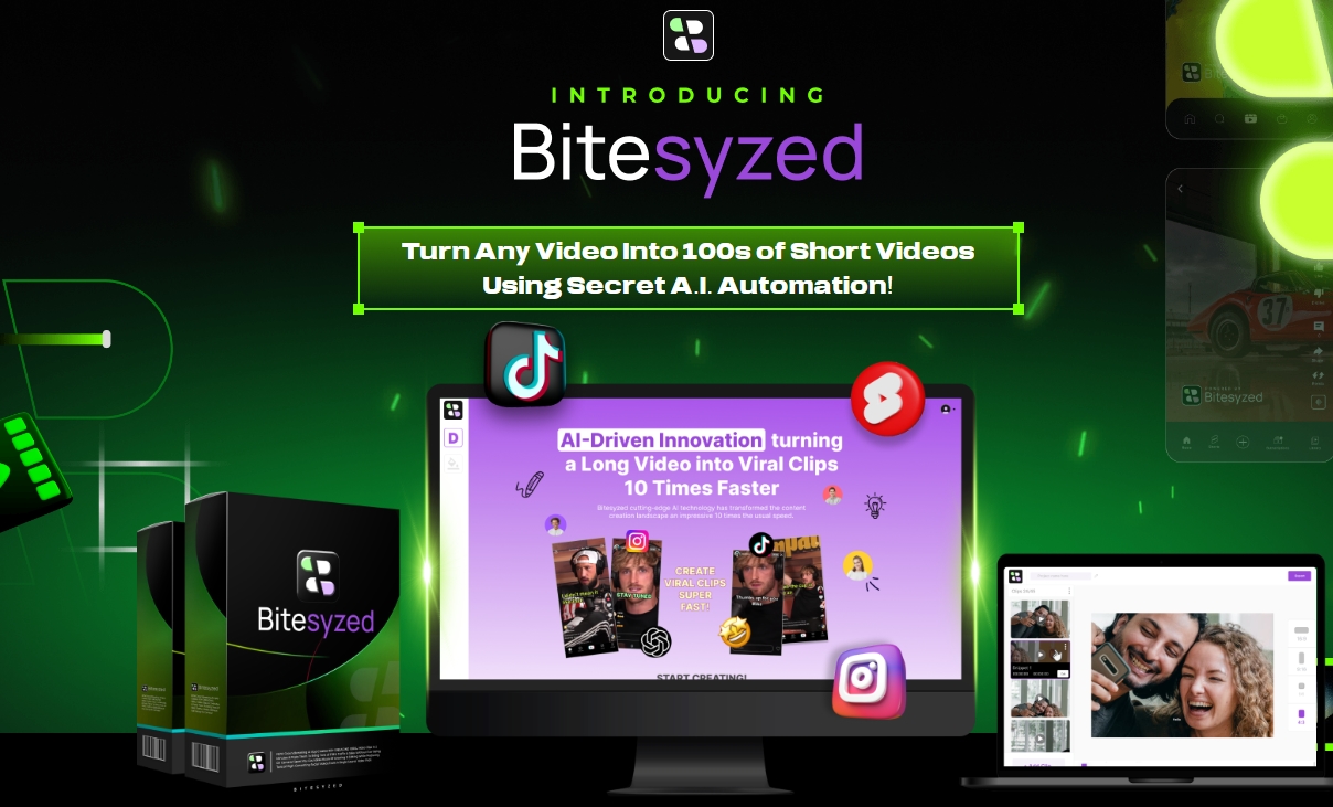 BiteSyzed Turns Any Video Into 100s Of Short Videos, FAST!